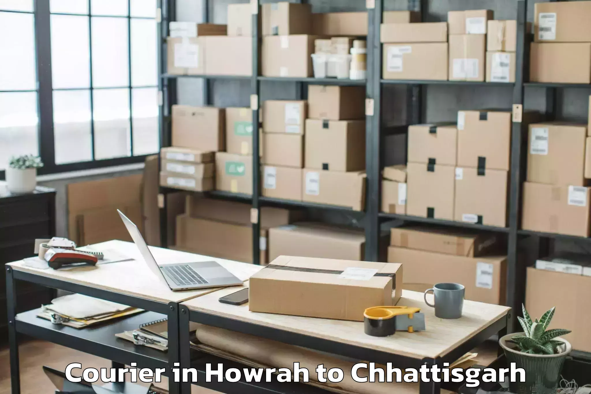 Comprehensive Howrah to Gharghoda Courier